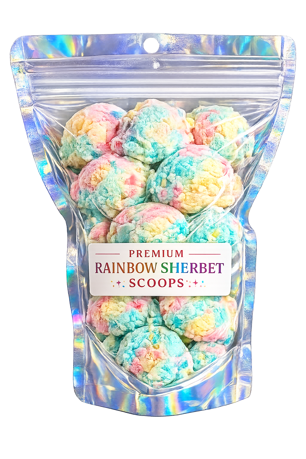 Premium Freeze Dried Rainbow Sherbert Scoops